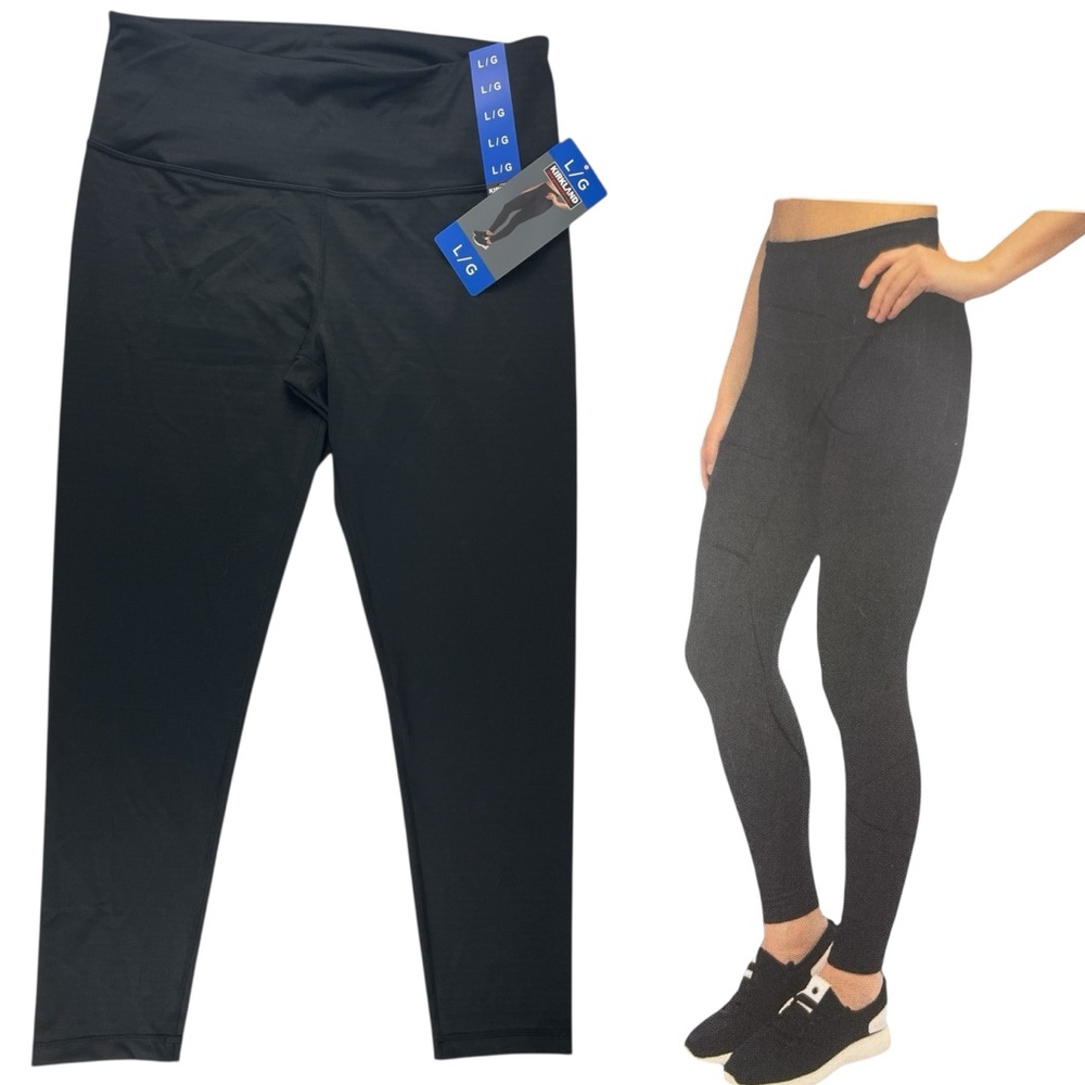 Kirkland Signature Womens Active Tight Leggings Black Size Large NWT